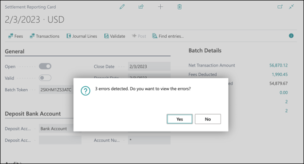 Settlement & Fee Reporting