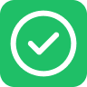 A green checkmark icon indicating successful completion or approval of a task.