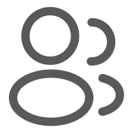 Icon representing user groups and connections in a digital environment, indicating profile settings in Supermetrics for Google Sheets.