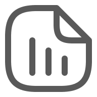 Icon representing a document with a graph, indicating Supermetrics queries in Google Sheets sidebar.