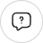 A speech bubble with a question mark, indicating a place to go when help is needed.