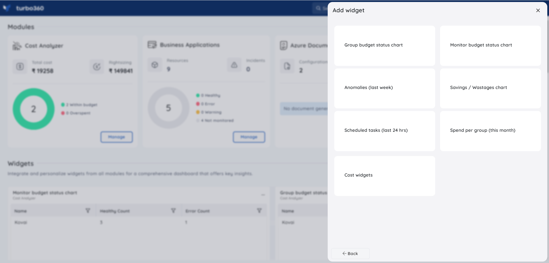 Cost analyzer widgets.png