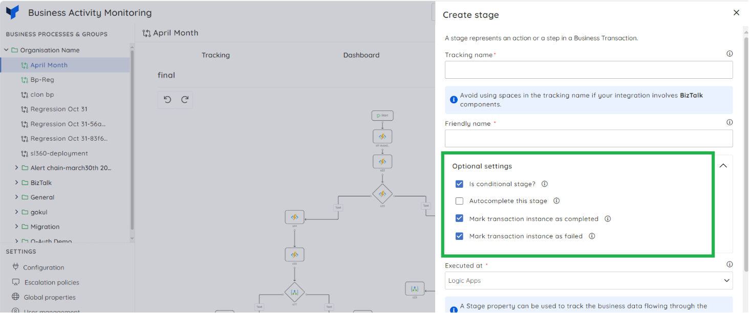 Stage Configuration - Stages