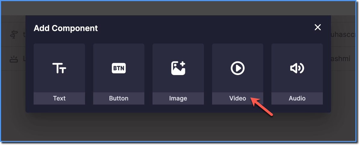 Click_Video_Addcomponent