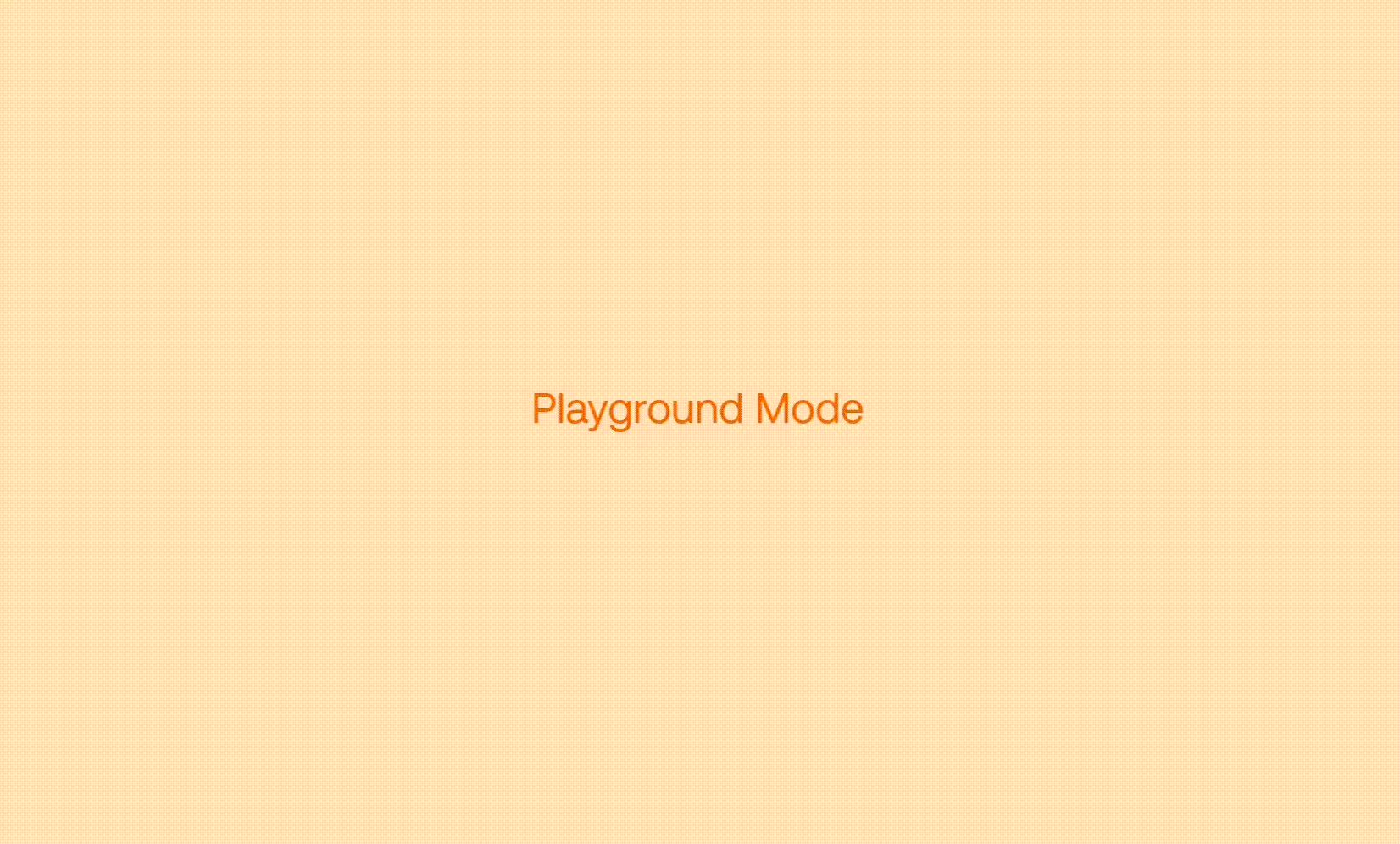 Visual of Playground Mode in a Simulation