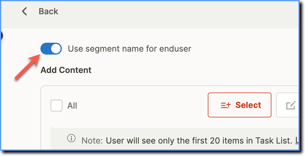 clm_task list_enable name to endusers
