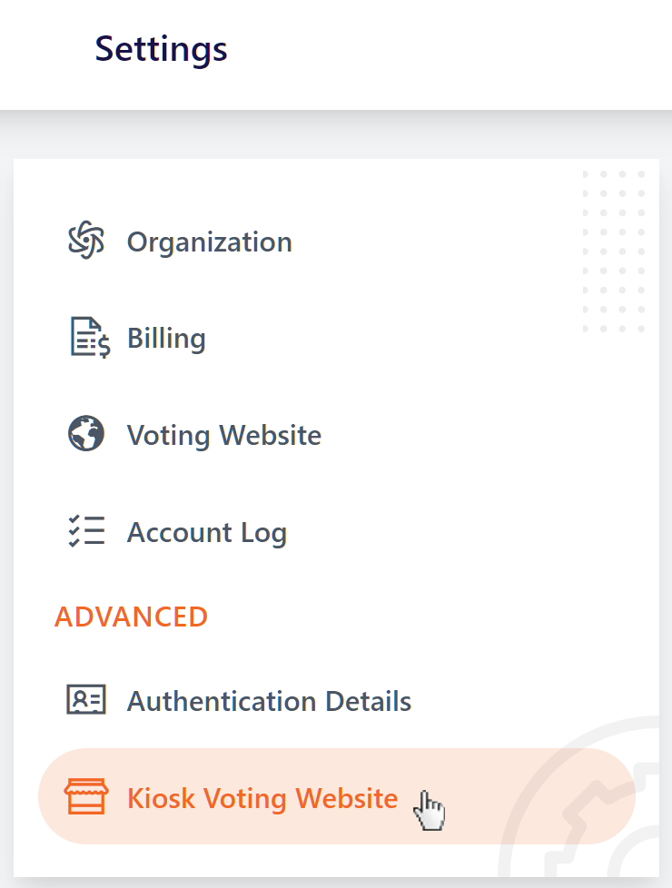 Kiosk_settings_page