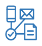Decorative icon showing communication methods