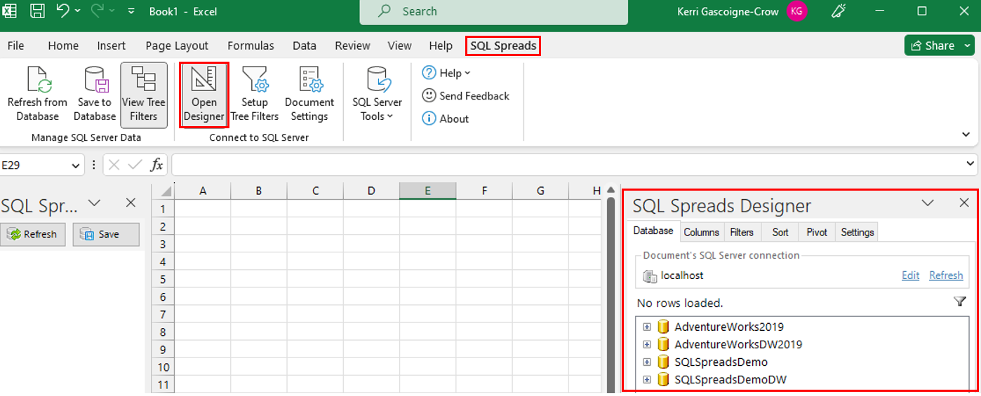 Intro to the SQL Spreads Designer Full 7.1
