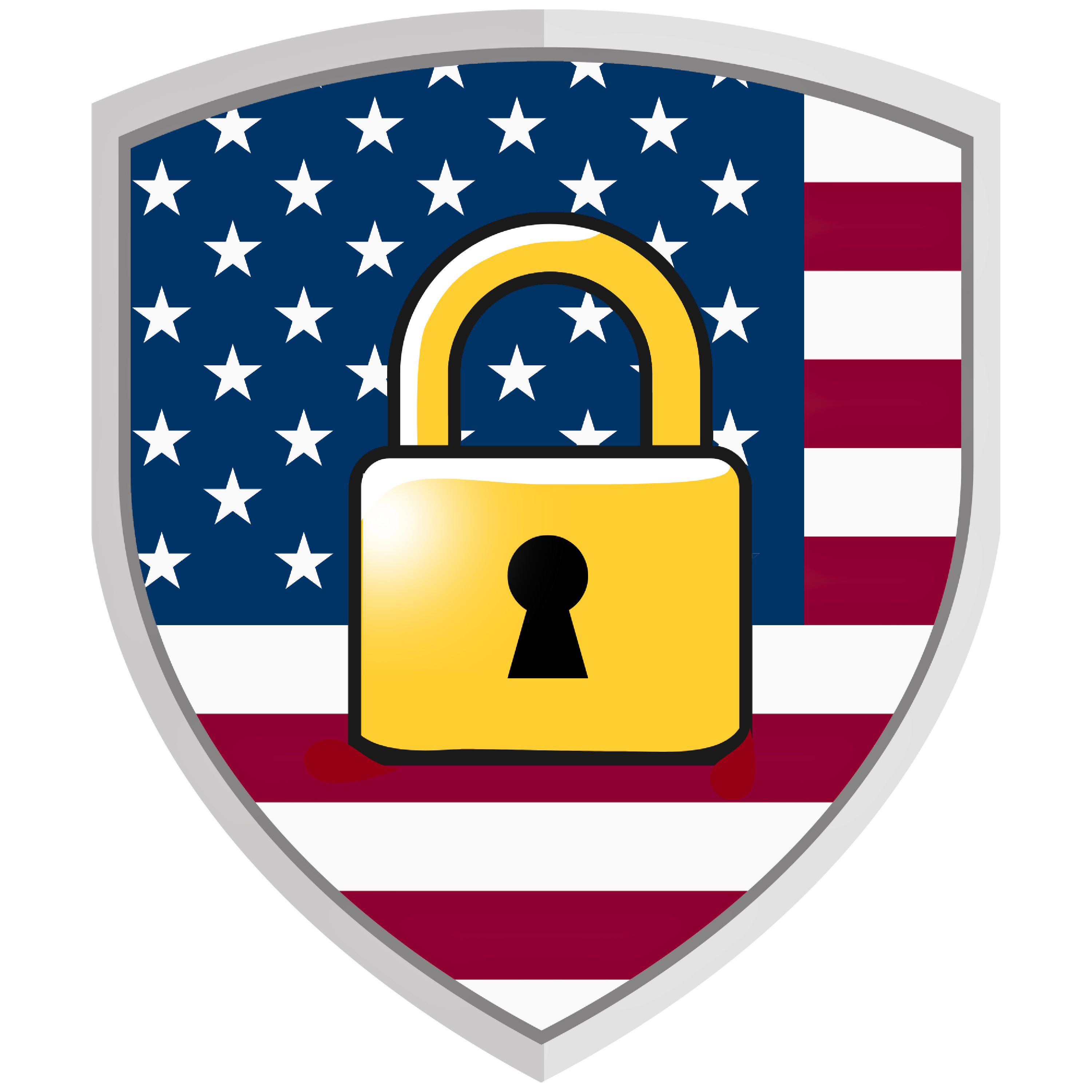 This logo has American%20FLAG%20COLORS%20F%20Shield