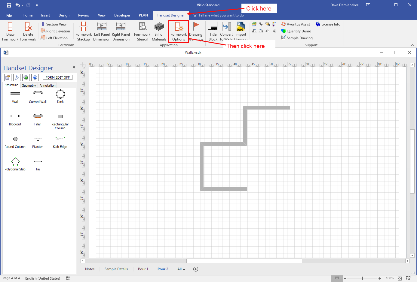 Drawing Formwork