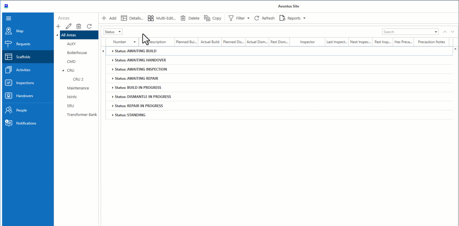 Ungrouping scaffolds
