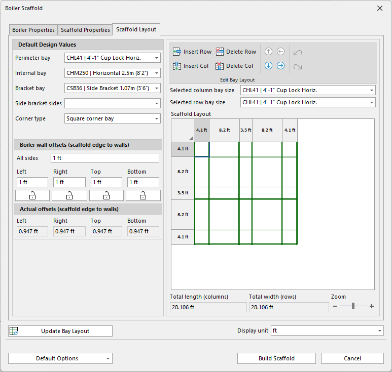 Scaffold Layout Tab