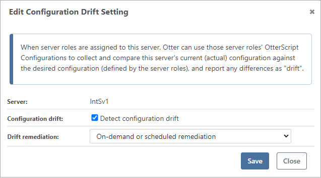 Edit Configuration Drift