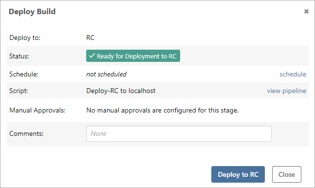 Deploy to RC 2
