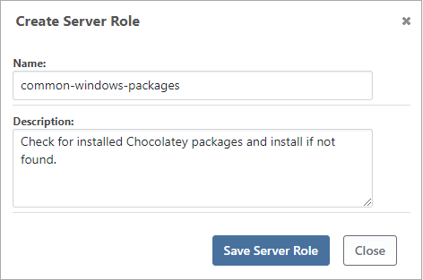 Create Server Role