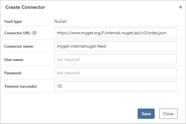 MyGet Feed Connector
