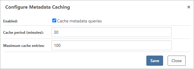 Metadata Caching "metadata-caching"