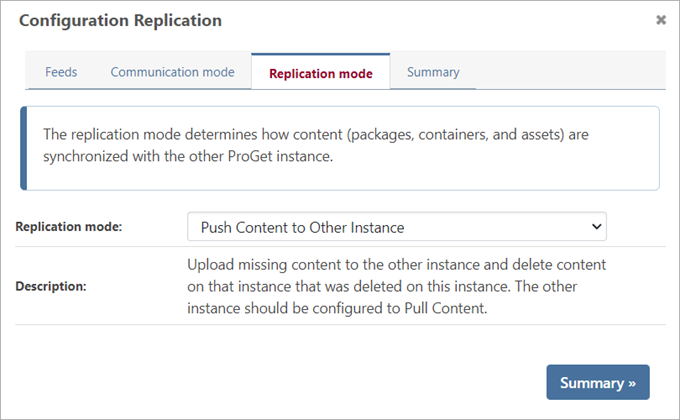 Configure Feed Replication on Production Server: Push