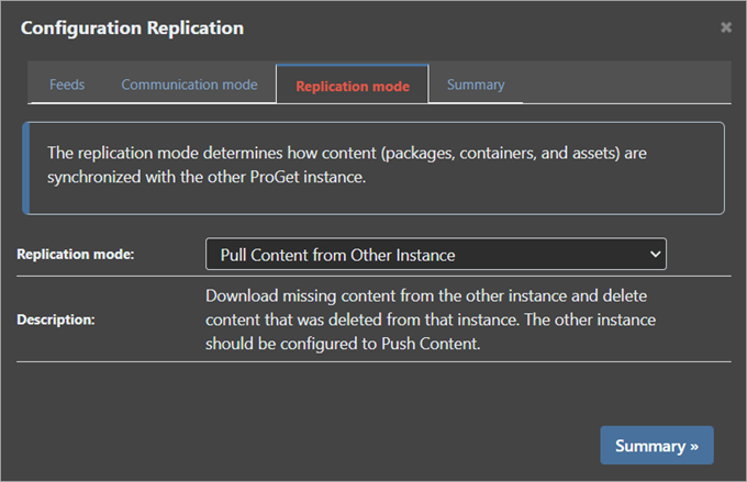 Configure Disaster Recovery Replication Type