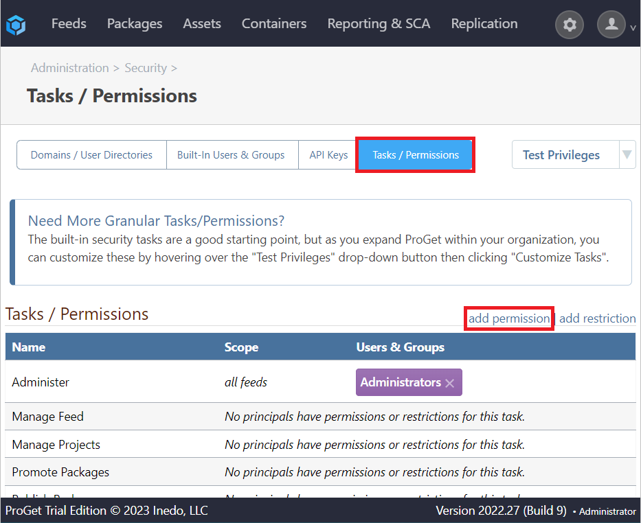 Tasks/Permissions "tasks-permissions"