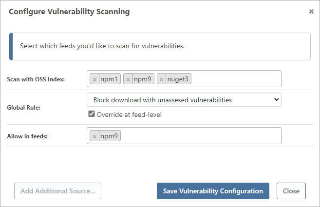 ProGet Vulnerability Configuration