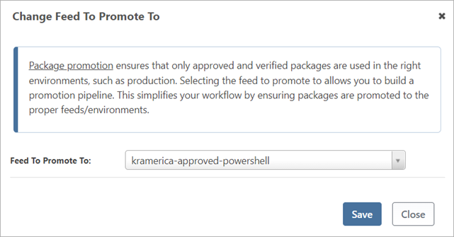 Create a Promotion Pipeline to Approved PowerShell Feed