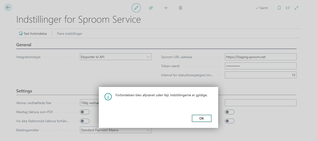 Test forbindelse lykkedes