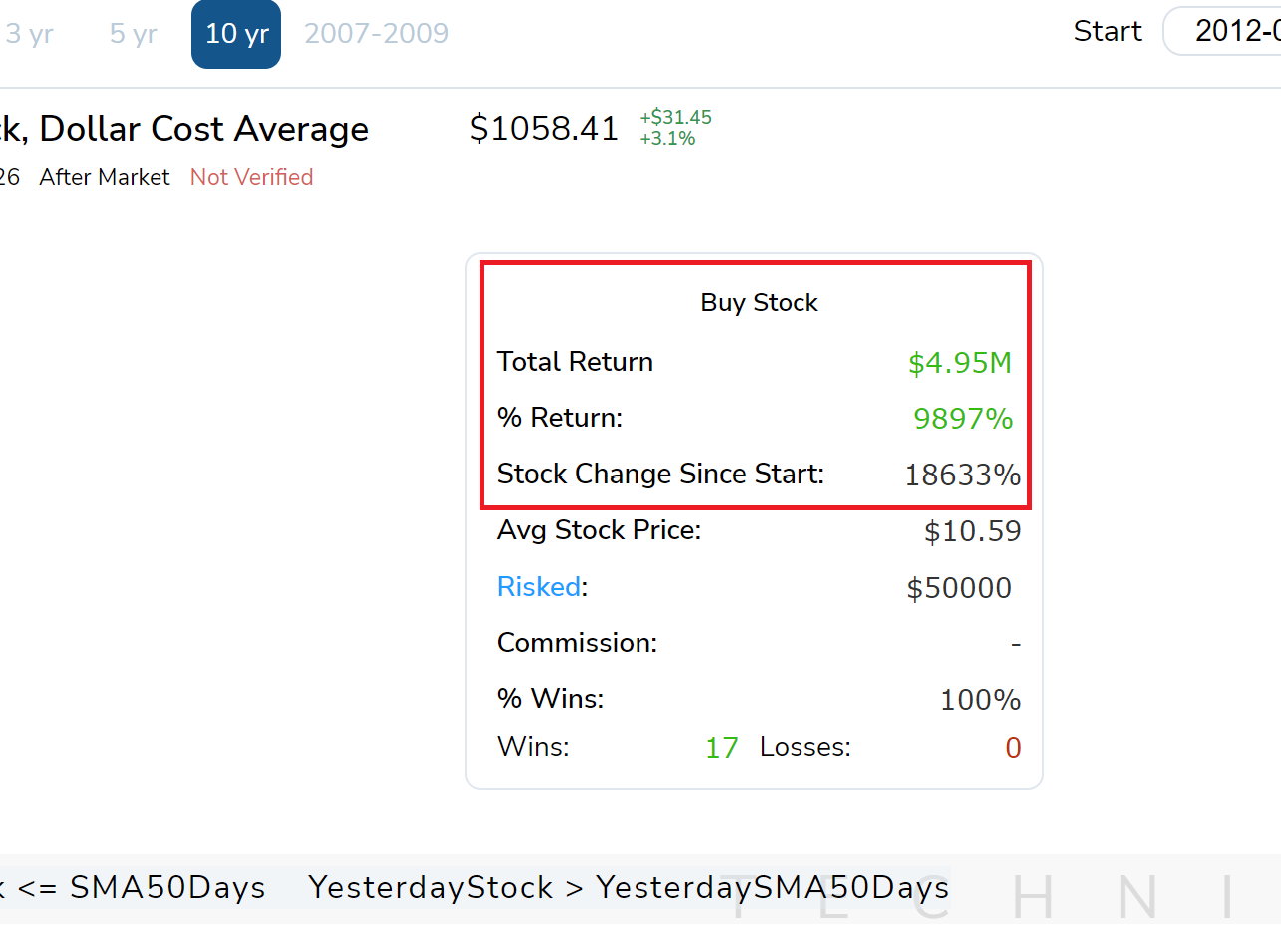 Stock versus DCA