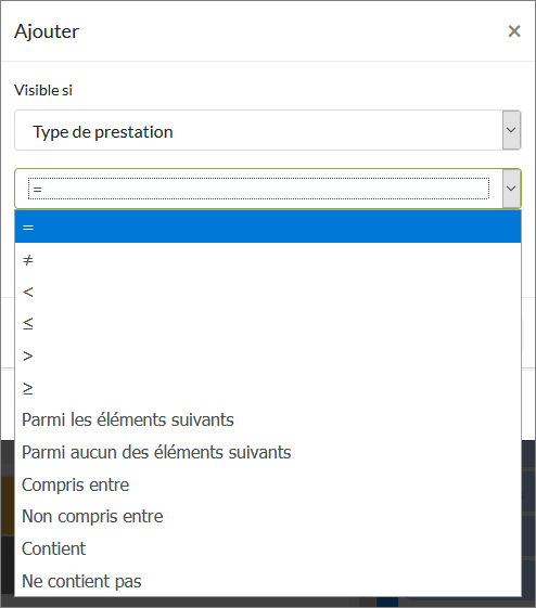 Paramétrer les options de visibilité