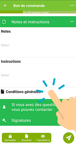 Sur votre mobile ou tablette, cliquez sur le champ Fichier Fixe pour visualiser votre document