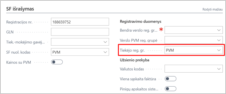 PVM uždarymas Business Central