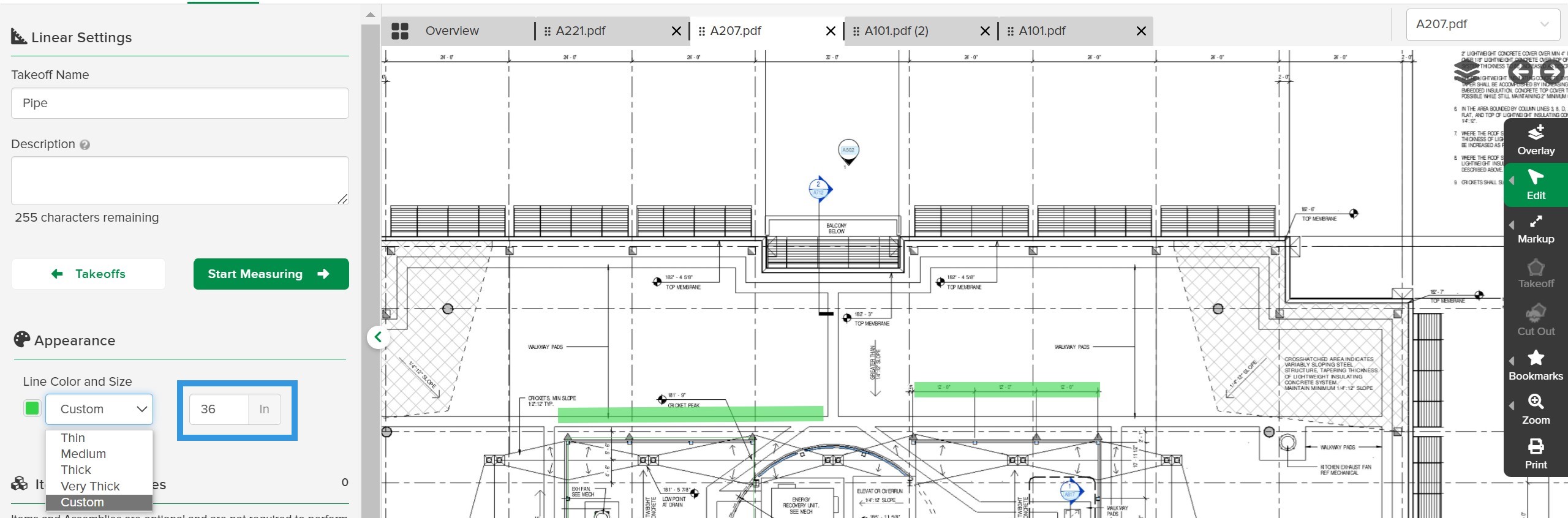 Custom Line Size