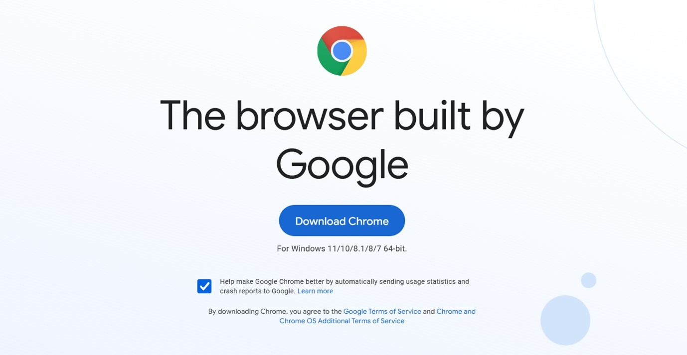Chrome download screenshot