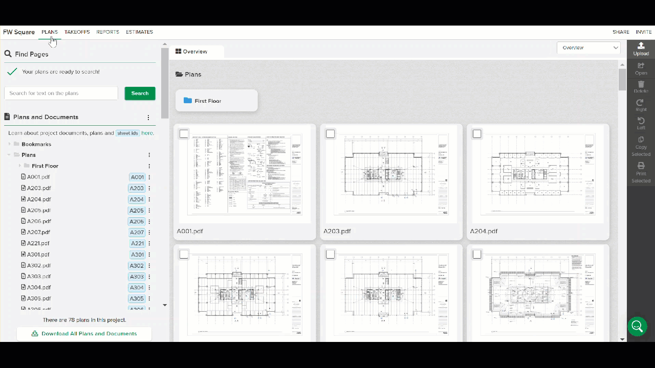 open-multiple-plan-sheets