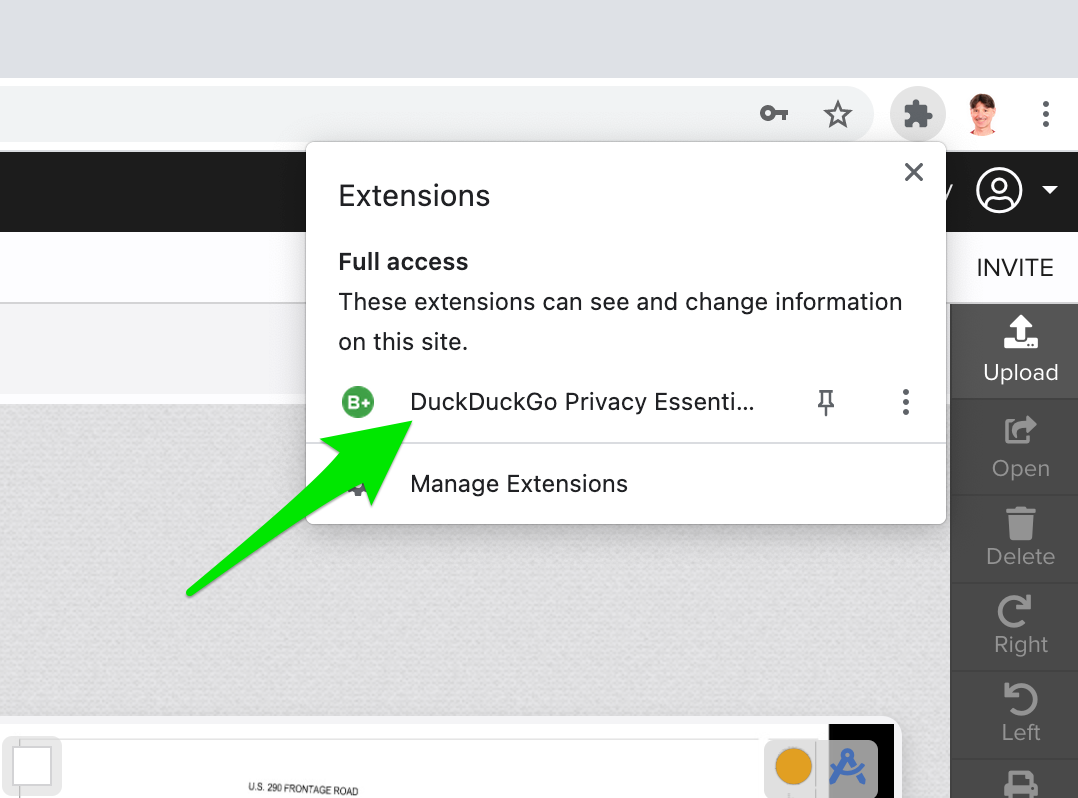 Finding extensions in Chrome