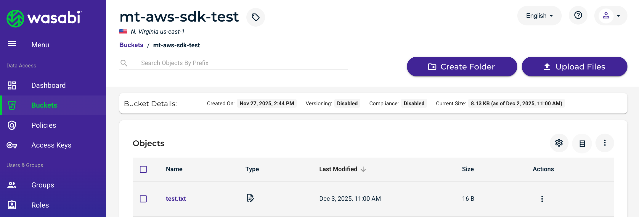 AWS SDK for C# With Wasabi