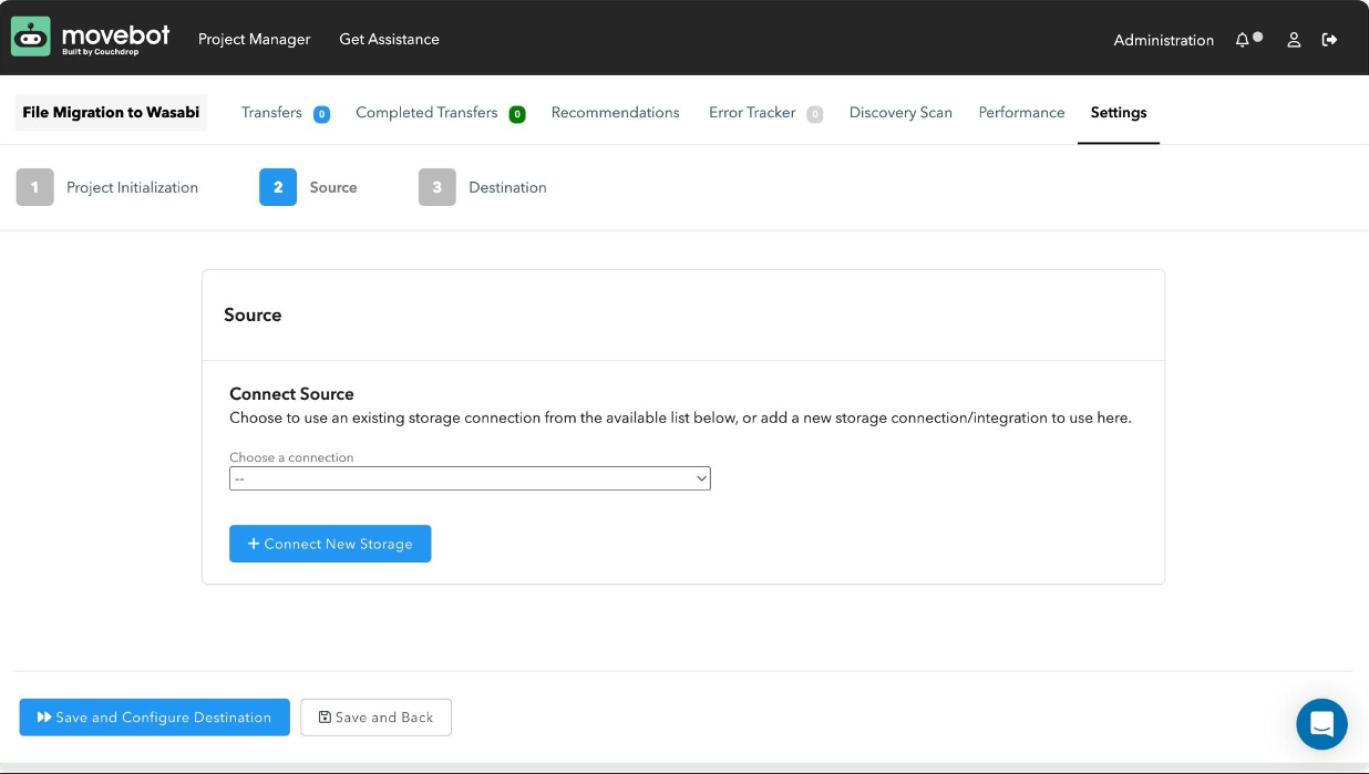 Migrating Data to Wasabi Using Movebot