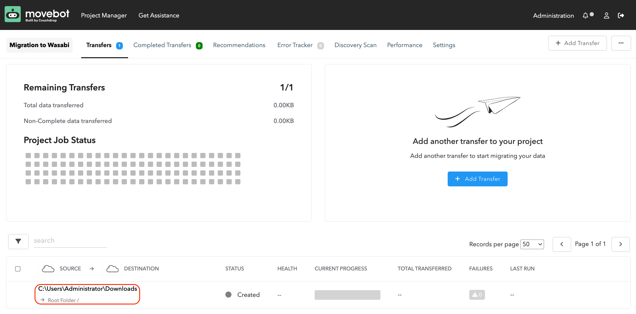 Using Movebot to Migrate Data From Windows File Server to Wasabi