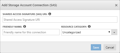 Add Storage SAS_URI