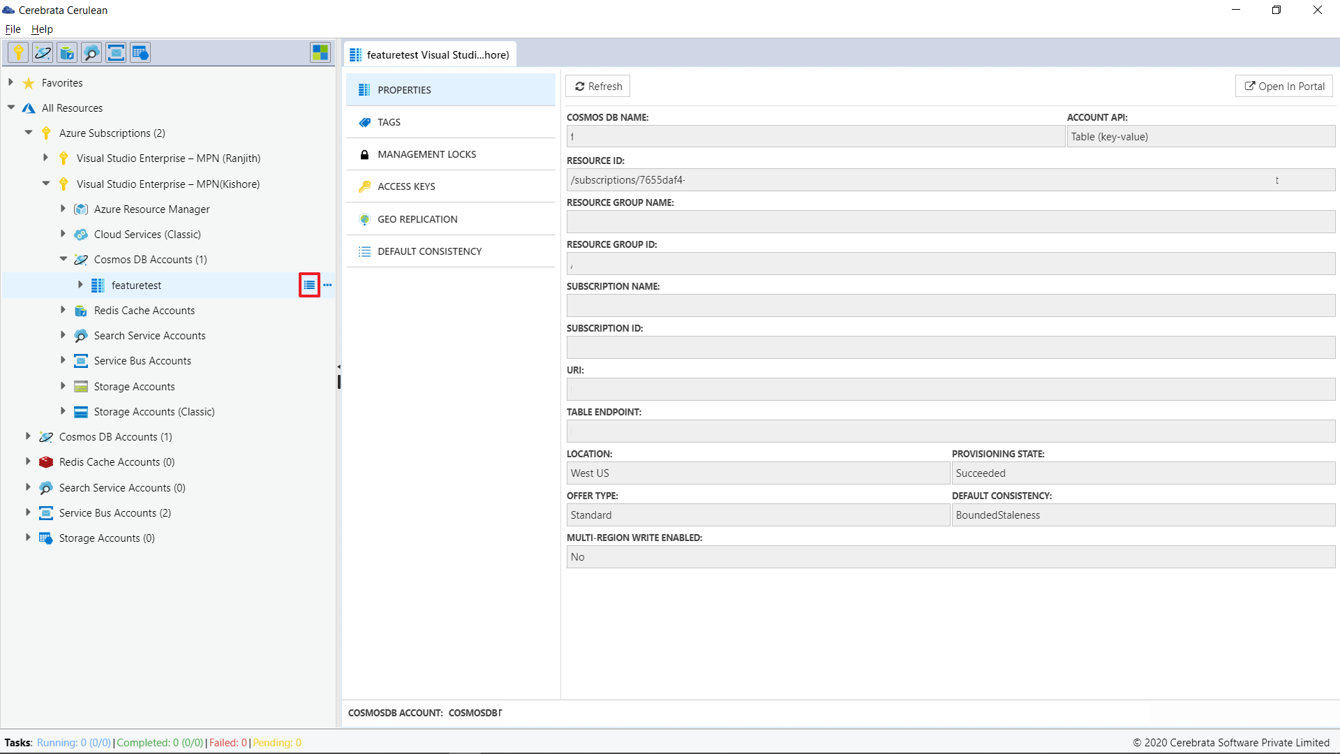 Manage Properties of Azure Cosmos DB Table.png