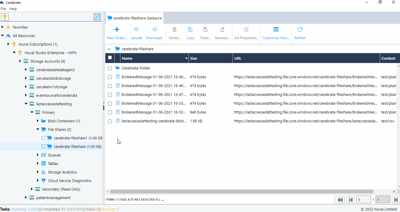 Storage Files - metadata
