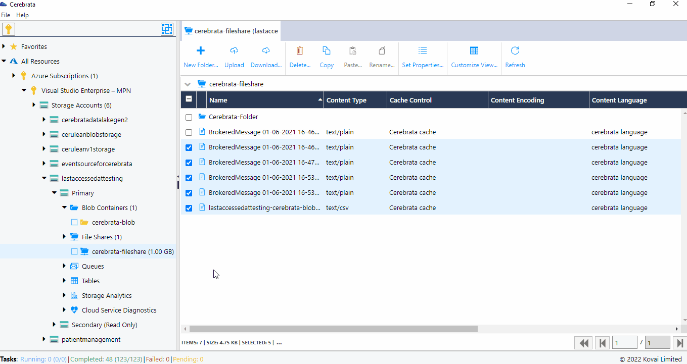 Storage Files - set file attributes