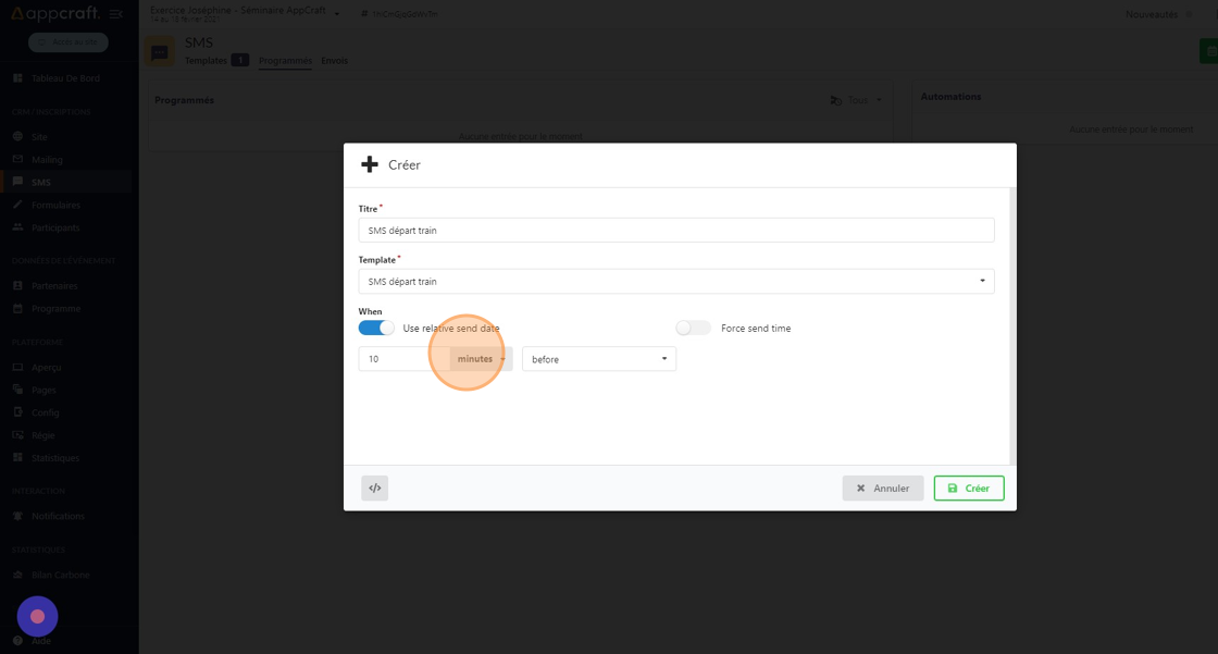 How to Schedule SMS Departure Train in AppCraft Events - Step 10.png