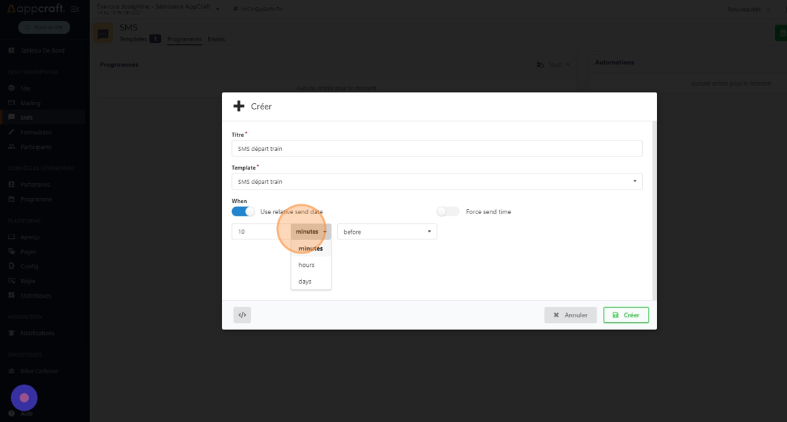 How to Schedule SMS Departure Train in AppCraft Events - Step 11.png