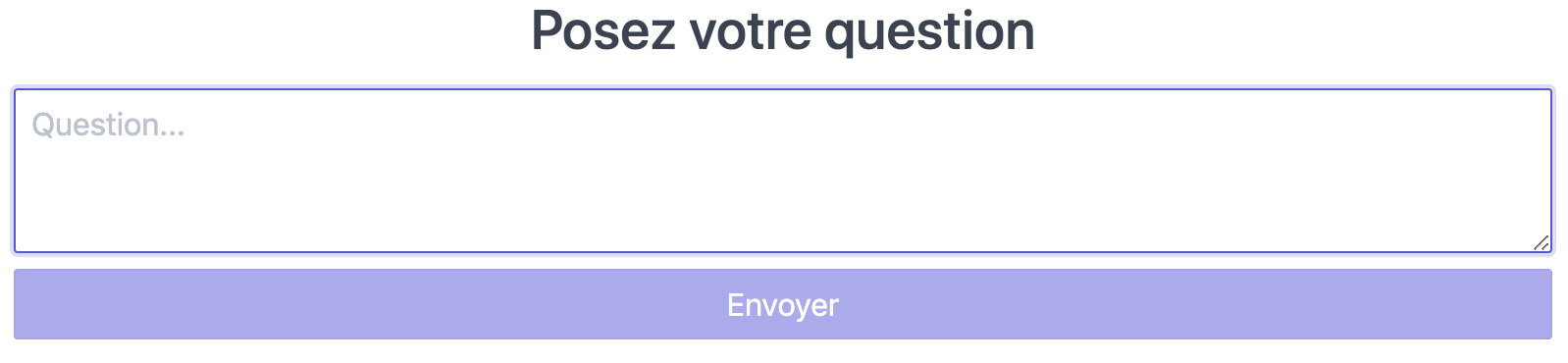 Posez votre question participant