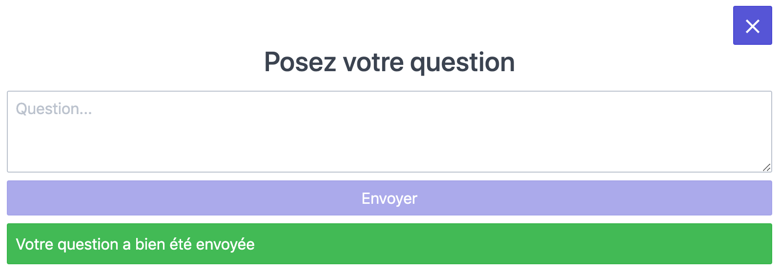 Question envoyée