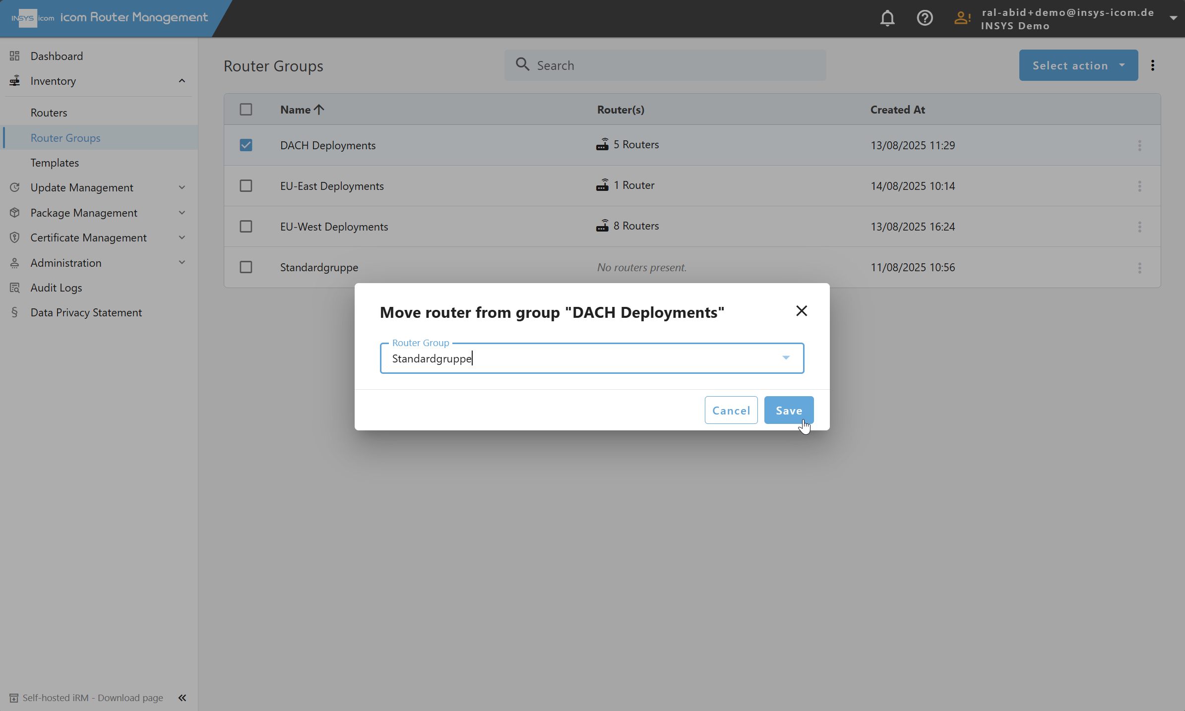 Valcano Router Organizing Routers in Groups