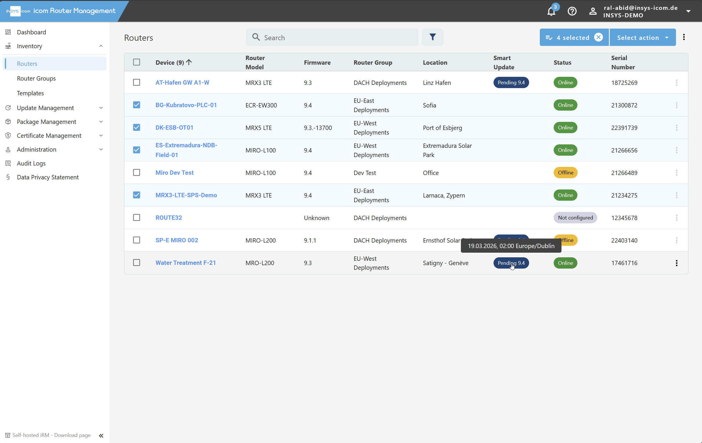 Automatically Updating Routers with Smart Update