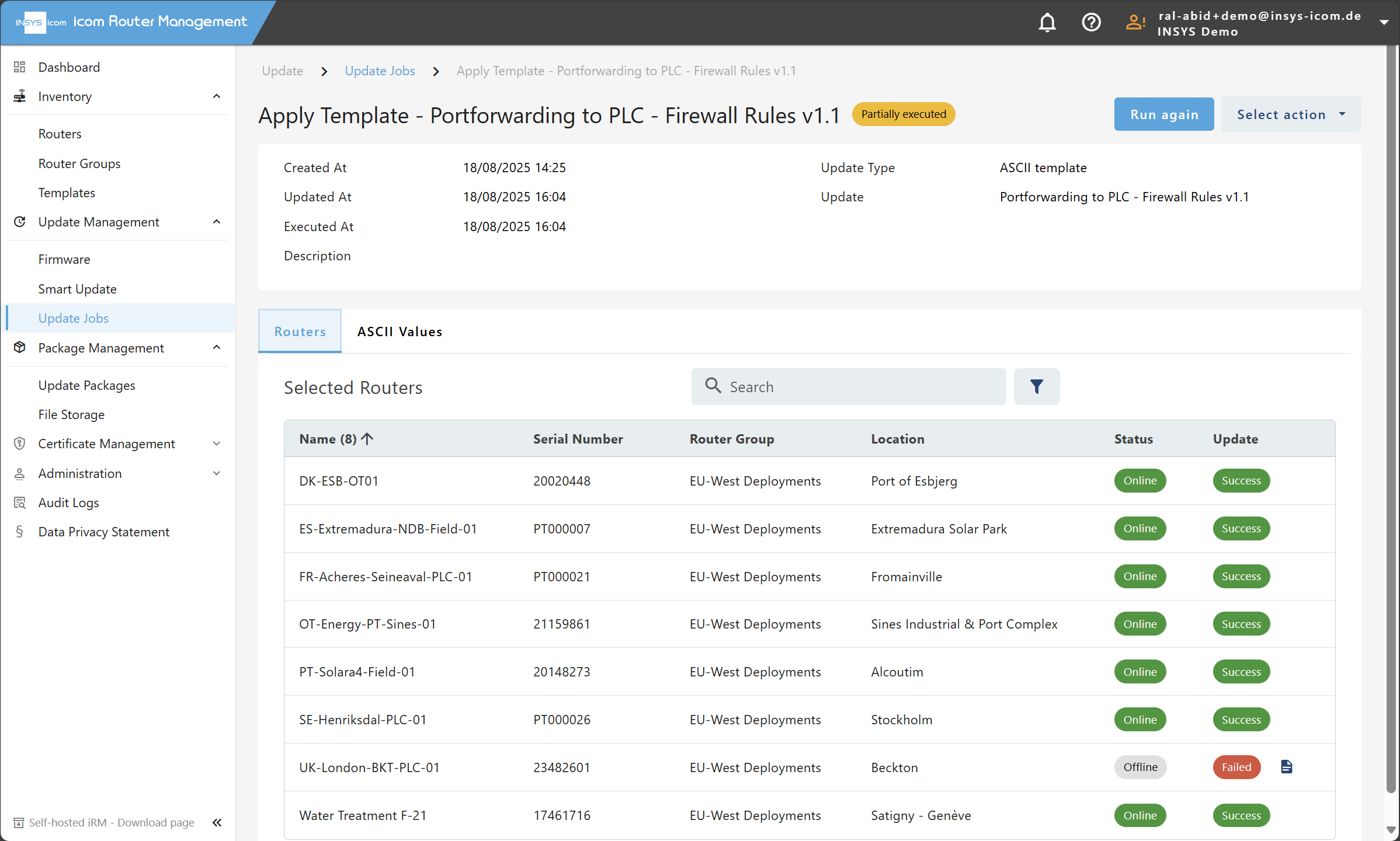 Update Job Images Managing Update Jobs